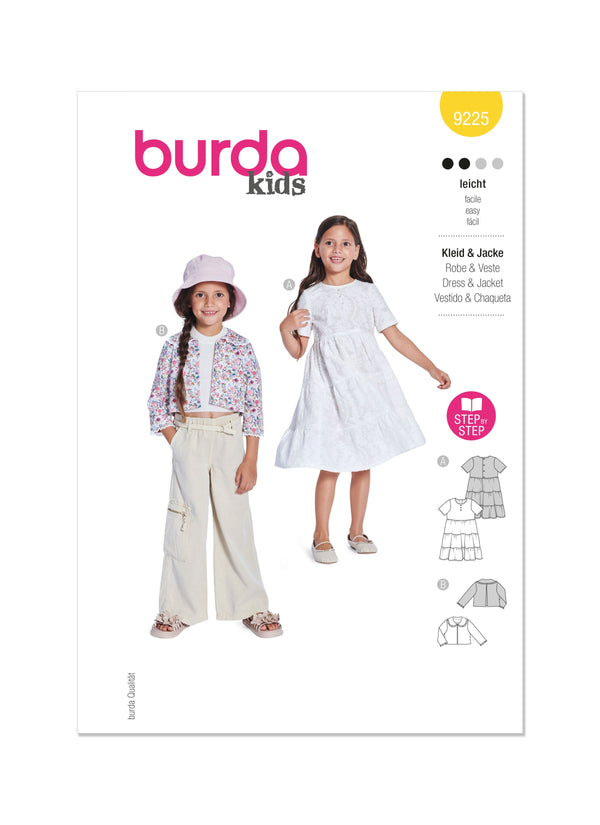 Burda Style Children's Jacket & Dress Sewing Pattern B9225
