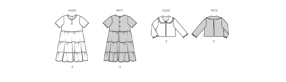Burda Style Children's Jacket & Dress Sewing Pattern B9225