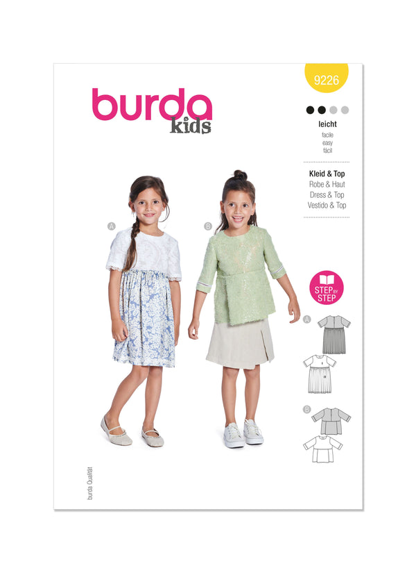 Burda Style Children's Dress Sewing Pattern for Stylish Kids B9226