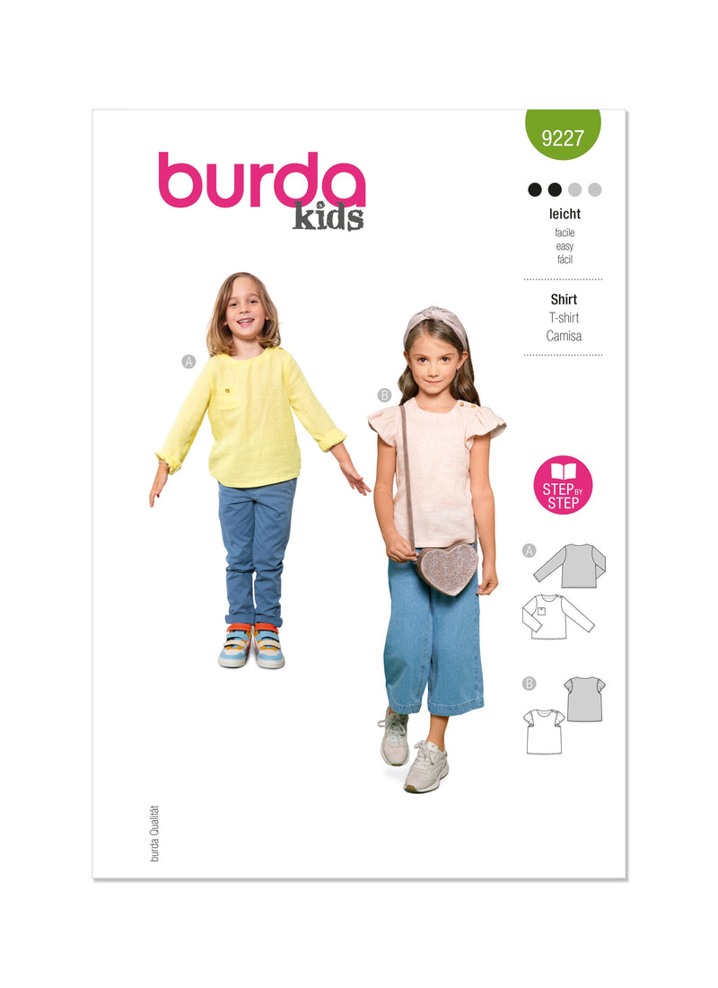 Burda Style Children's Shirt Sewing Pattern for Stylish Kids B9227