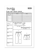 Burda Style Children's Pants Sewing Pattern for Fashionable Kids B9228