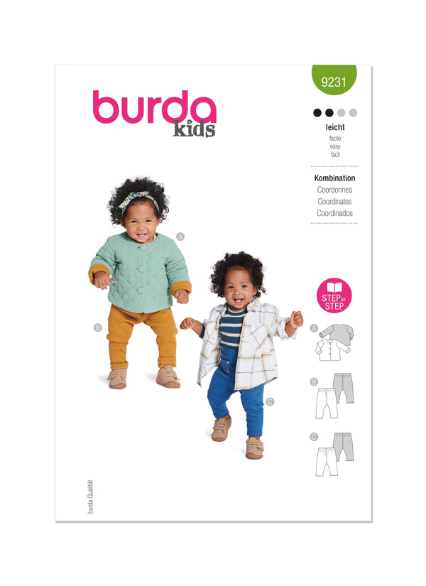 Burda Style Babies' Coordinates Sewing Pattern Guide B9231