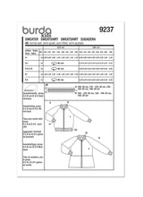 Burda Style Children's Blouson Top Sewing Pattern B9237