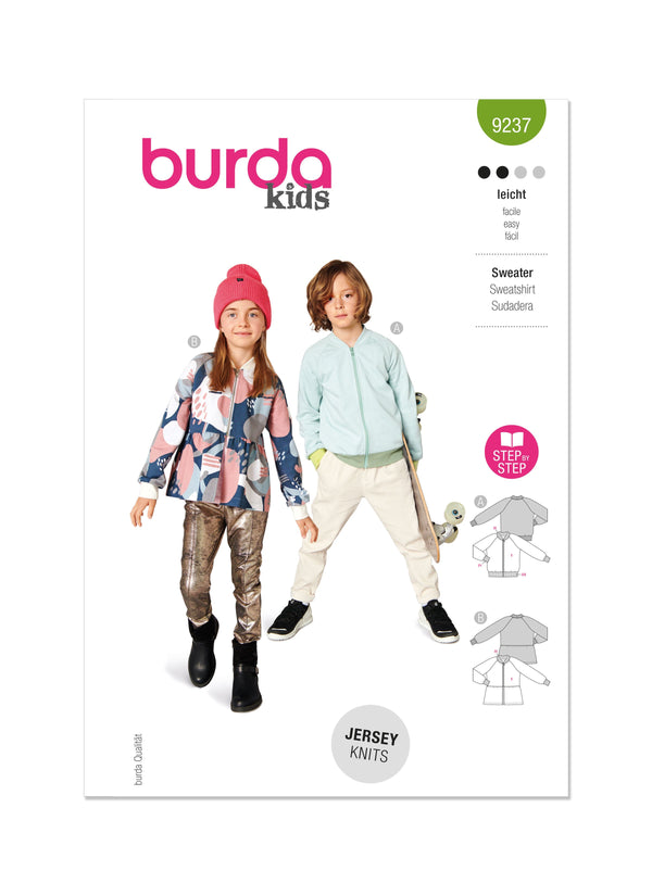Burda Style Children's Blouson Top Sewing Pattern B9237