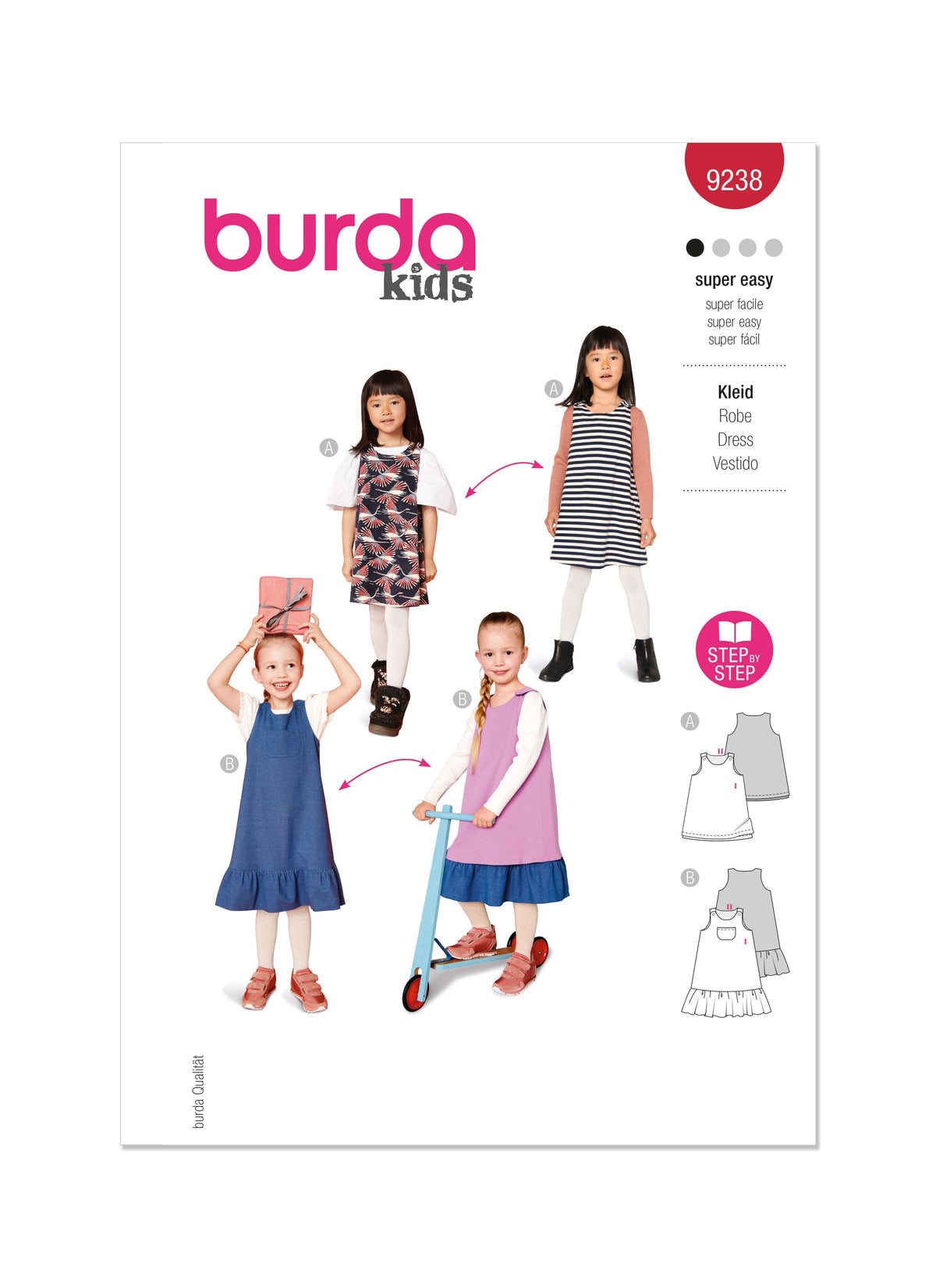 Burda Style Children's Dress Sewing Pattern for Stylish Kids B9238