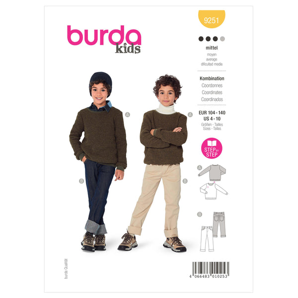 Burda Style Children's Co-ords Sewing Pattern B9251