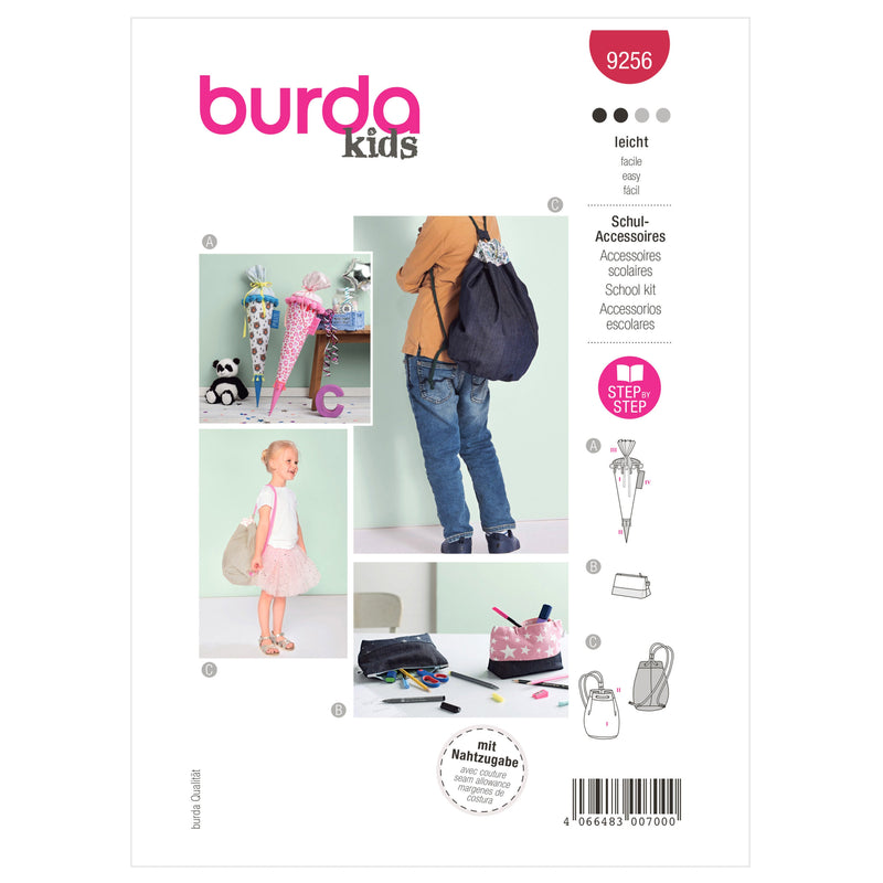Burda Style School Cone Sewing Pattern for Creative Projects B9256