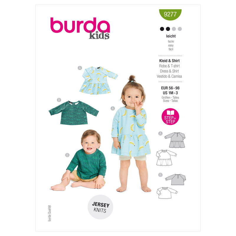 Burda Style Babies' Top and Dress Sewing Pattern B9277