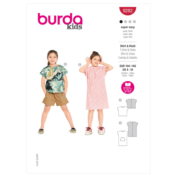 Burda Style Children's Top and Dress Sewing Pattern B9282