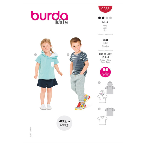 Burda Style Children's Top Sewing Pattern for Creative Kids B9283