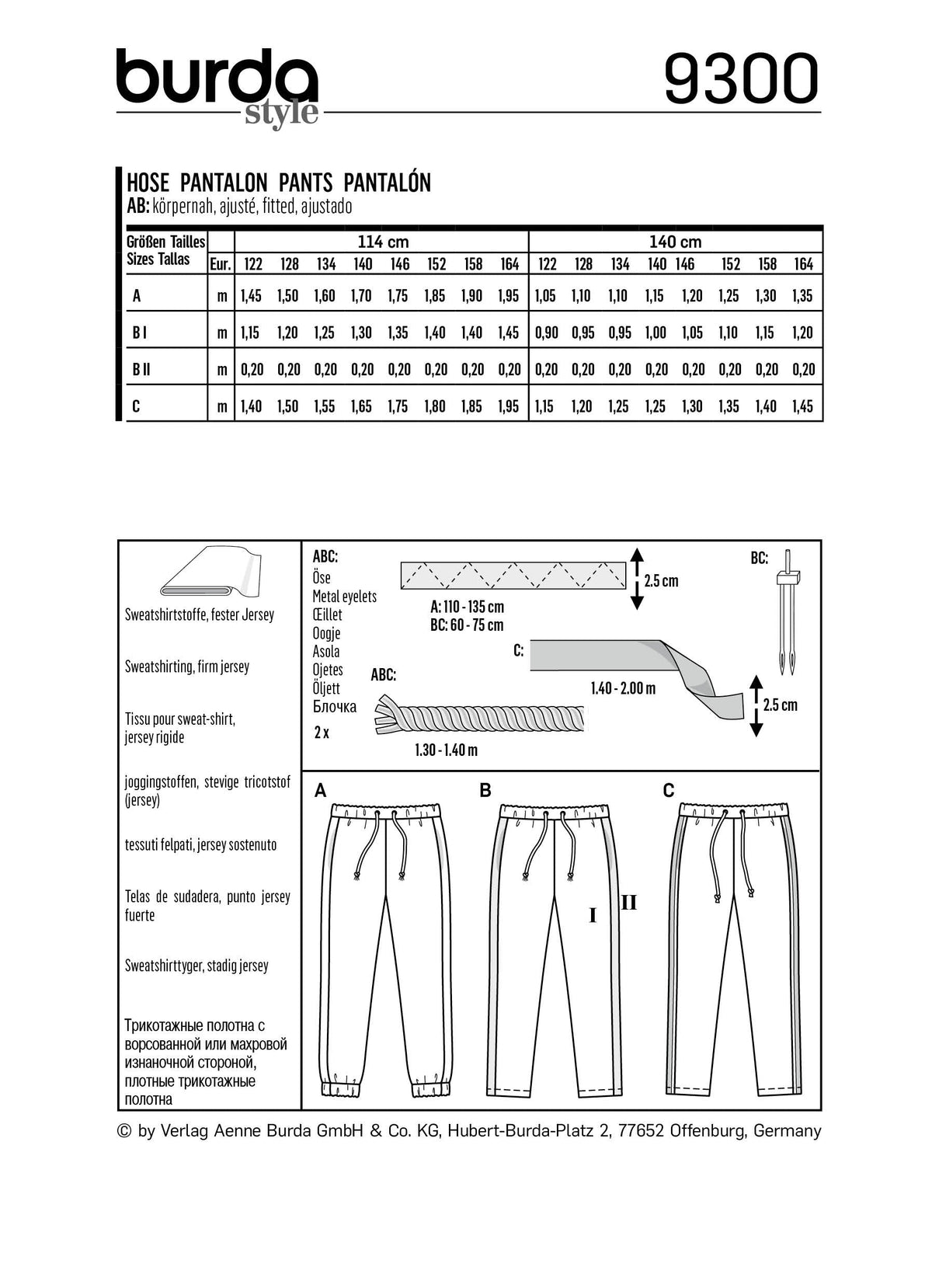 Burda Style Child Skirt/Pants Sewing Pattern for Stylish Kids B9300