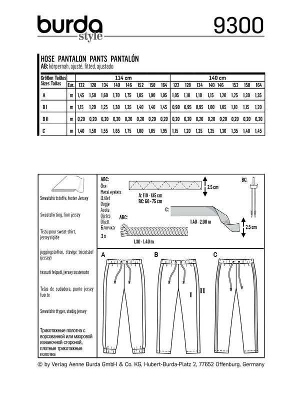 Burda Style Child Skirt/Pants Sewing Pattern for Stylish Kids B9300