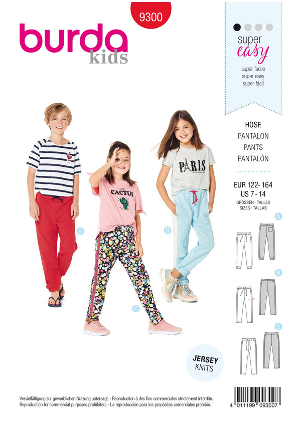 Burda Style Child Skirt/Pants Sewing Pattern for Stylish Kids B9300