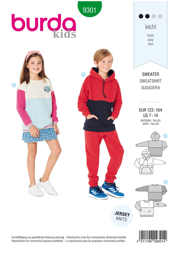 Burda Style Child Top/Vest Sewing Pattern for Stylish Kids B9301