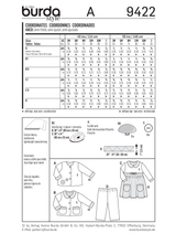 Burda Style Sportswear Baby Sewing Pattern for Stylish Creations B9422