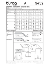 Burda Style Sleepwear for Girls: Perfect Sewing Pattern B9432