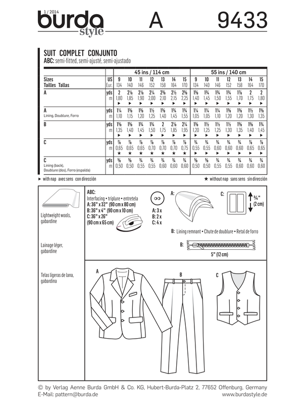 Burda Style Evening Wear Sewing Pattern for Elegant Creations B9433
