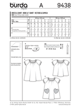 Burda Style Toddlers Sewing Pattern for Creative Projects B9438