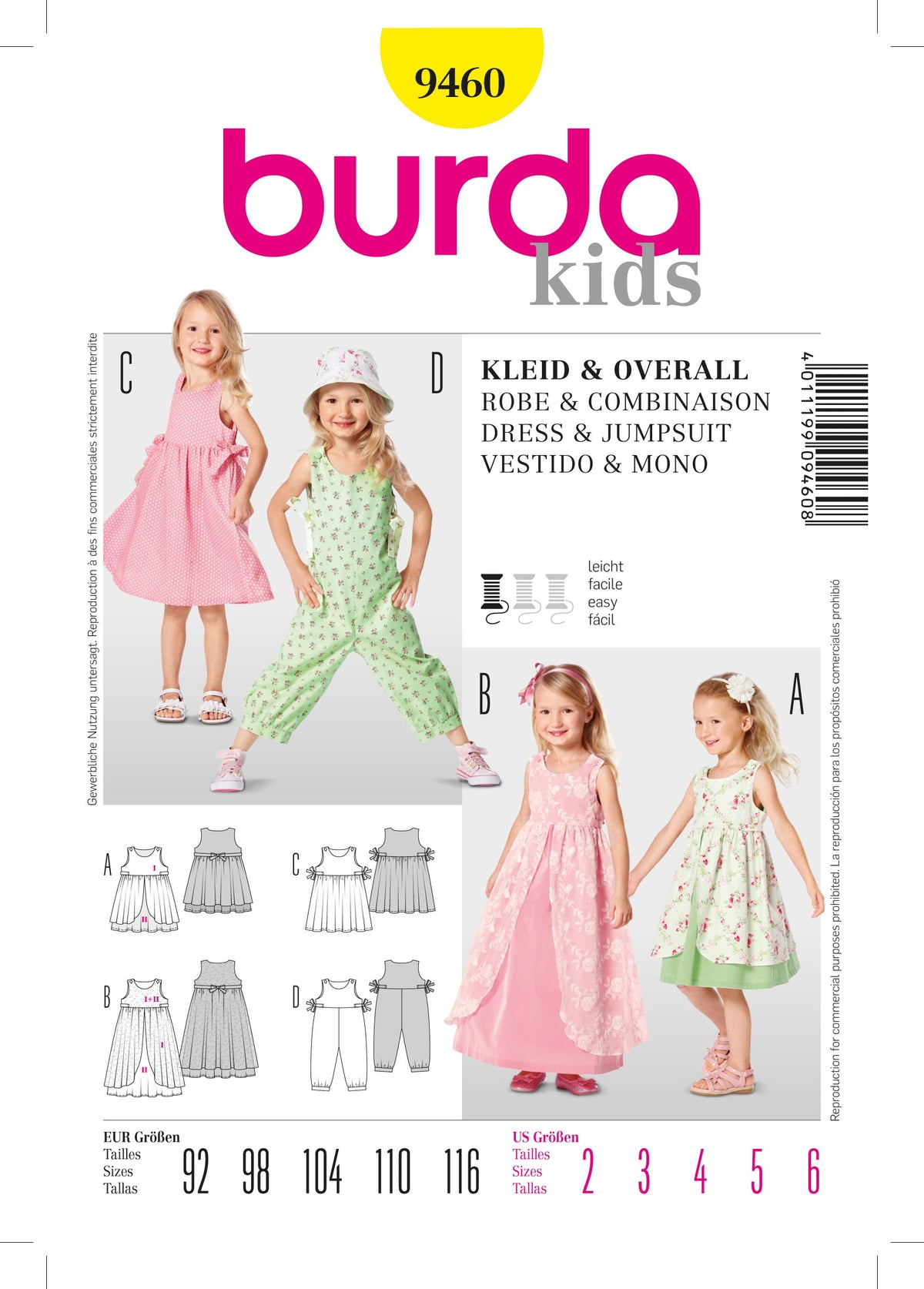 Burda Style Dress & Jumpsuit Sewing Pattern for Stylish Creations B9460