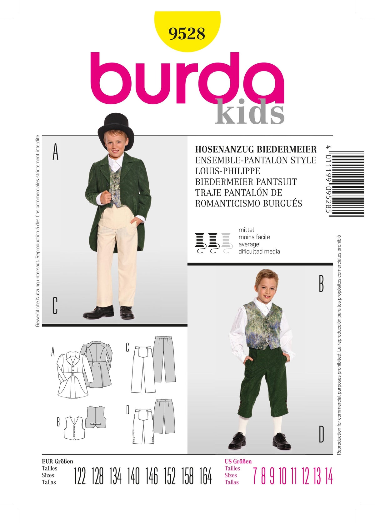 Burda Style Biedermeier Pantsuit Sewing Pattern for Stylish Creations B9528