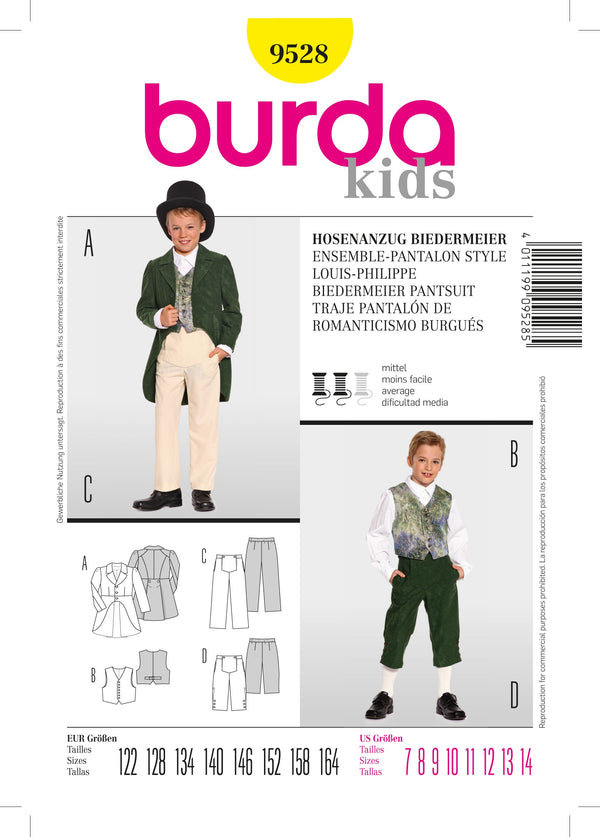 Burda Style Biedermeier Pantsuit Sewing Pattern for Stylish Creations B9528