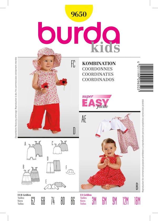 Burda Style Coordinates Sewing Pattern for Stylish Creations B9650