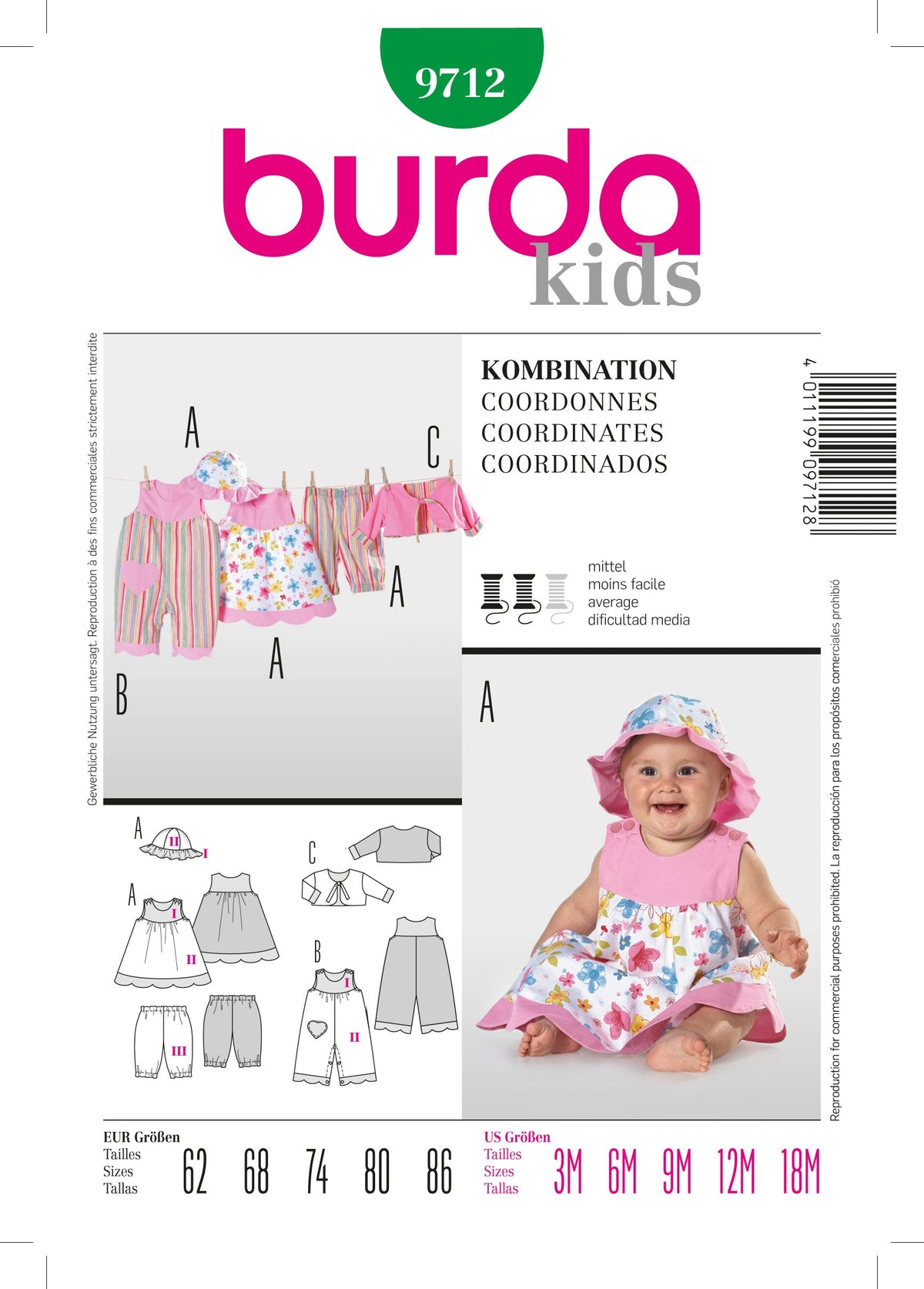Burda Style Coordinates Sewing Pattern for Stylish Creations B9712