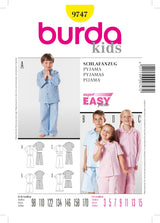 Burda Style Pyjamas Sewing Pattern for Comfortable Nightwear B9747