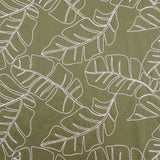 Barbara Embroidery Viscose Linen Dressmaking Fabric - Olive Leaves