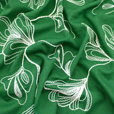 Emerald Embroidery Leaves