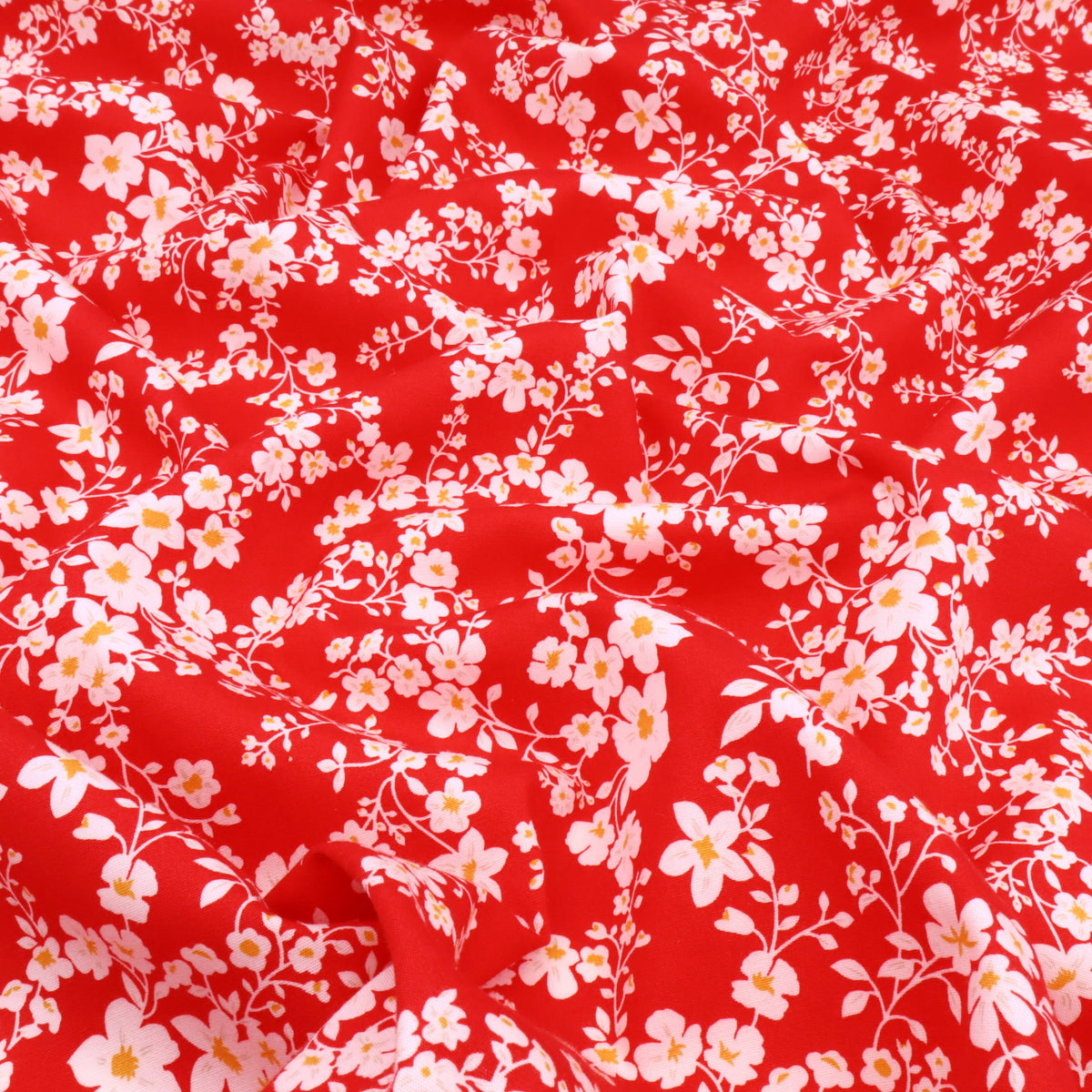 Flowers on Red