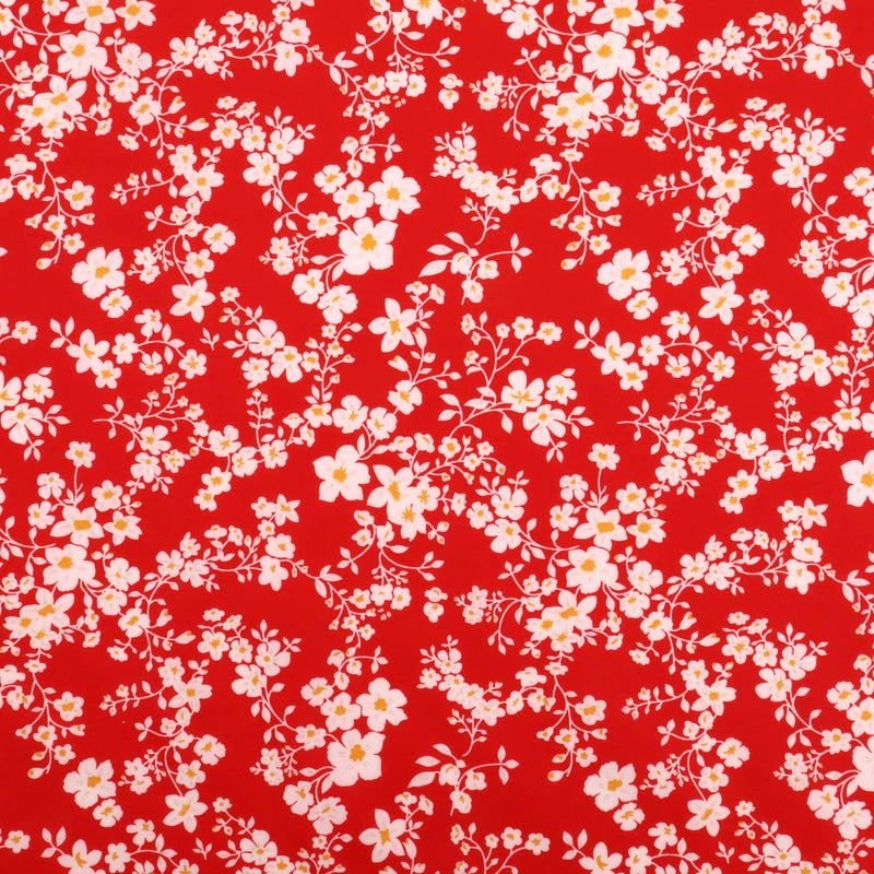 Flowers on Red