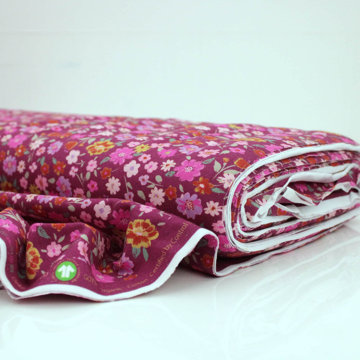 Cerise on Mulberry Mini Flowers