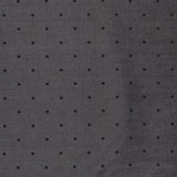 Black Stretch Denim with Velvet Flocked Detail Cotton Fabric - Spots