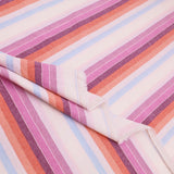 Blanche Yarn Dyed Washed Cotton Striped Dressmaking Fabric - Multi Lilac