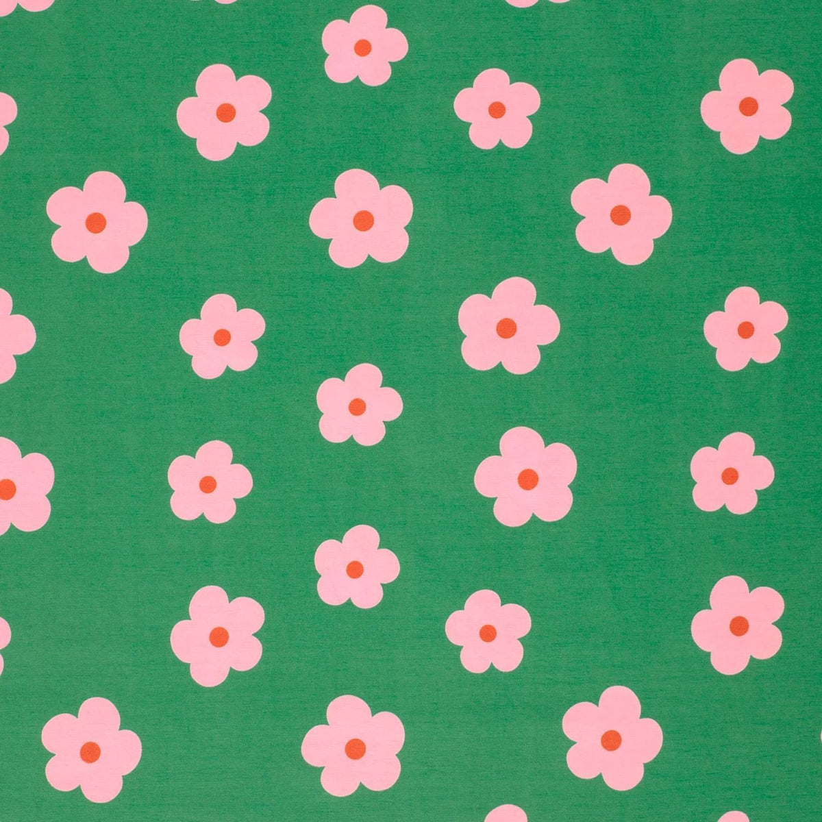 Pink Daisies on Green