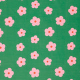 Pink Daisies on Green
