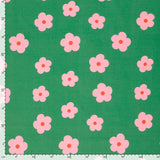 Pink Daisies on Green