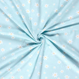 White Daisies on Blue