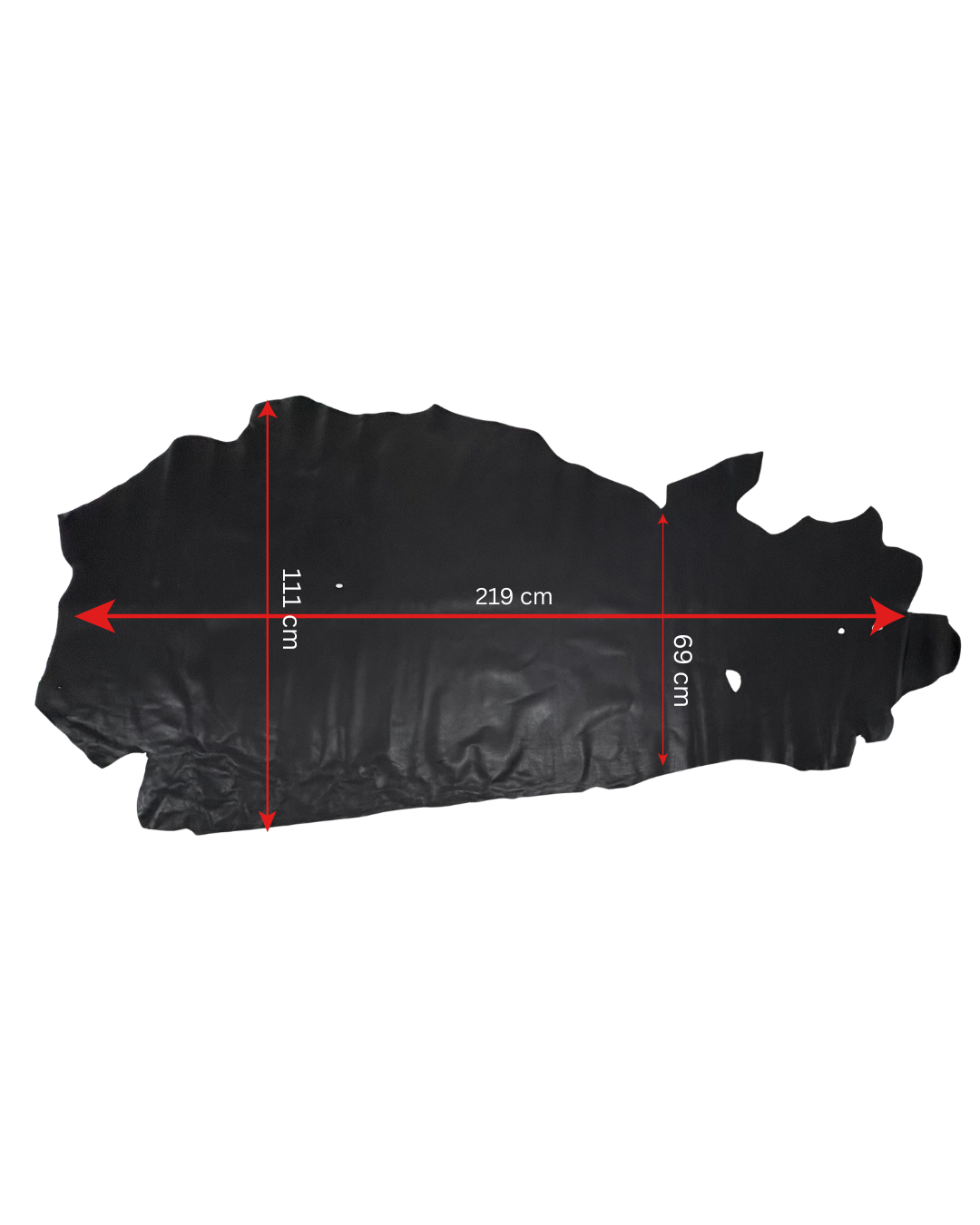 Genuine 100% Real Animal Side Cow Hide Leather for Bag Making Boots Upholstery - Black Matt 1/227