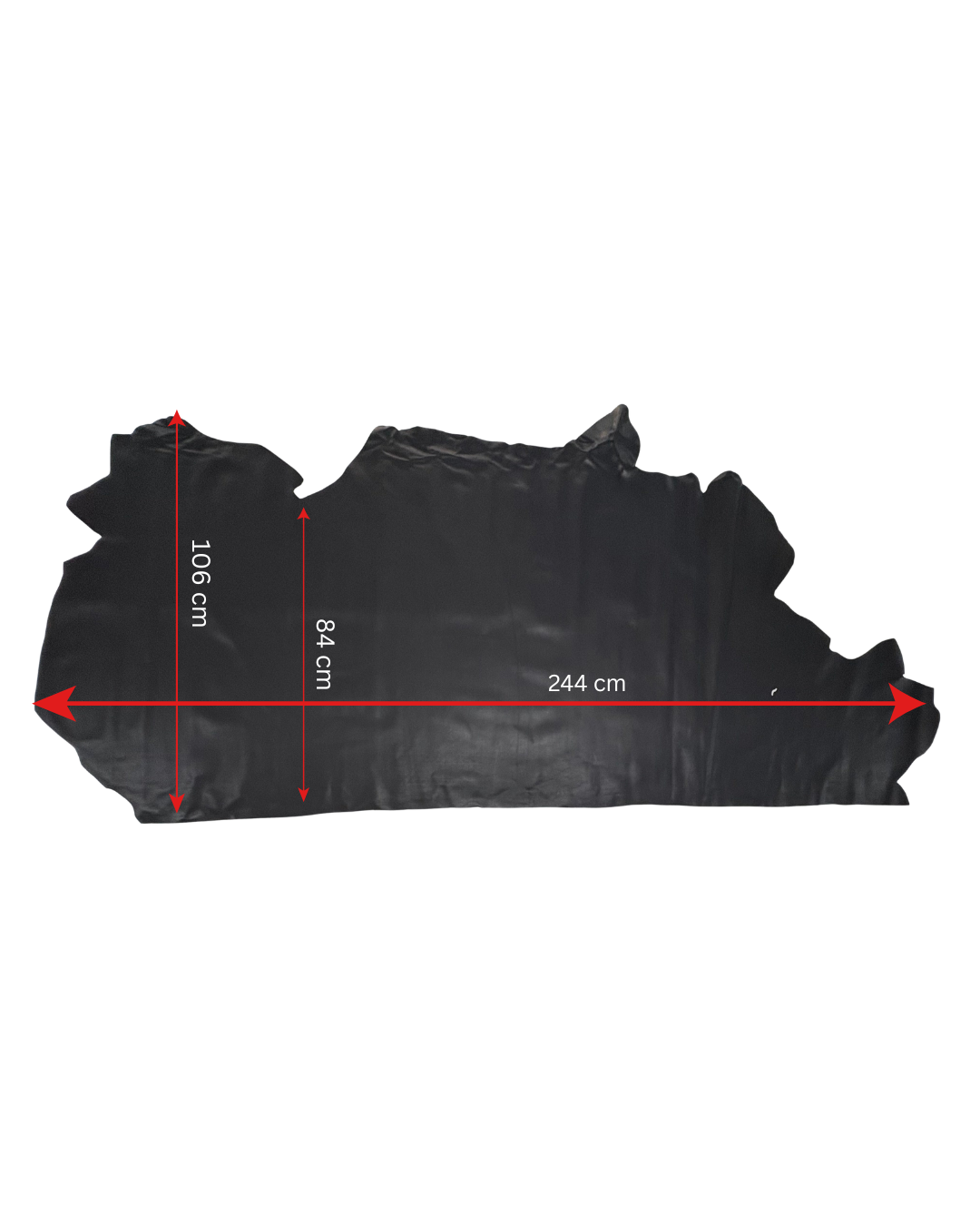 Genuine 100% Real Animal Side Cow Hide Leather for Bag Making Boots Upholstery - Black Matt 2/227