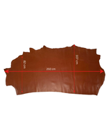 Genuine 100% Real Animal Side Cow Hide Leather for Bag Making Boots Upholstery - Brandy Brown 2/174