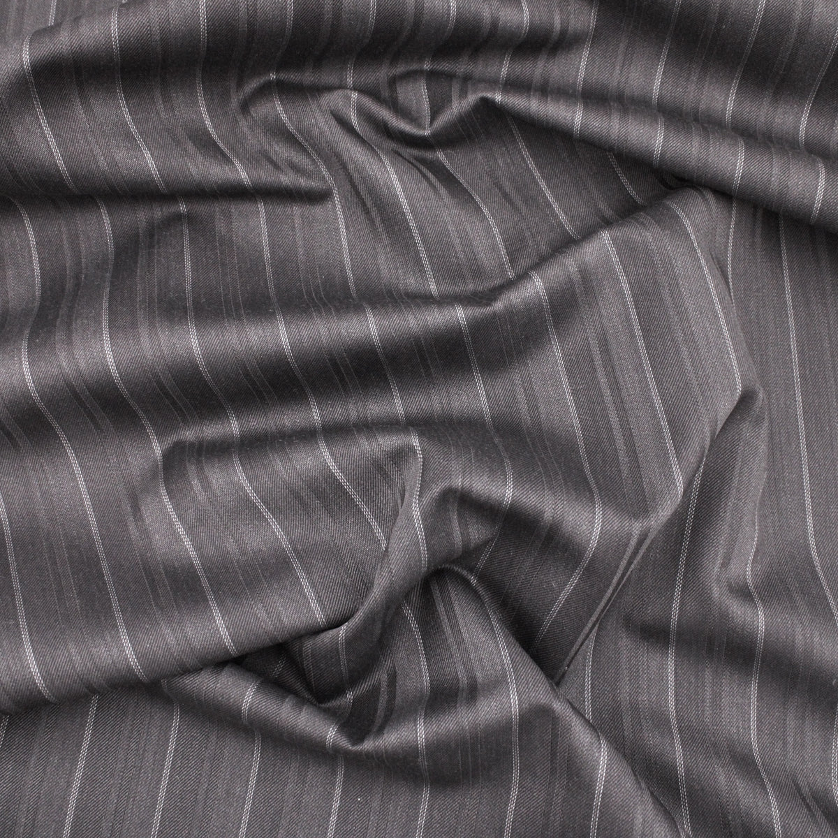 Camira Wool Blend Suiting Fabric - Chocolate Stripe