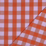 Verona Checked Yarn-Dyed Cotton Dressmaking Fabric - Lavender & Orange