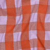 Verona Checked Yarn-Dyed Cotton Dressmaking Fabric - Lavender & Orange