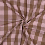 Verona Checked Yarn-Dyed Cotton Dressmaking Fabric - Pink & Brown
