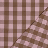 Verona Checked Yarn-Dyed Cotton Dressmaking Fabric - Pink & Brown