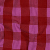 Verona Checked Yarn-Dyed Cotton Dressmaking Fabric - Red & Fuchsia
