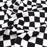 Checkered 100% Cotton Drill Craft Material - Chefs Black & White