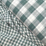 Checkmate Double-Sided Cotton Double Gauze Gingham Oeko Tex - Bottle Green